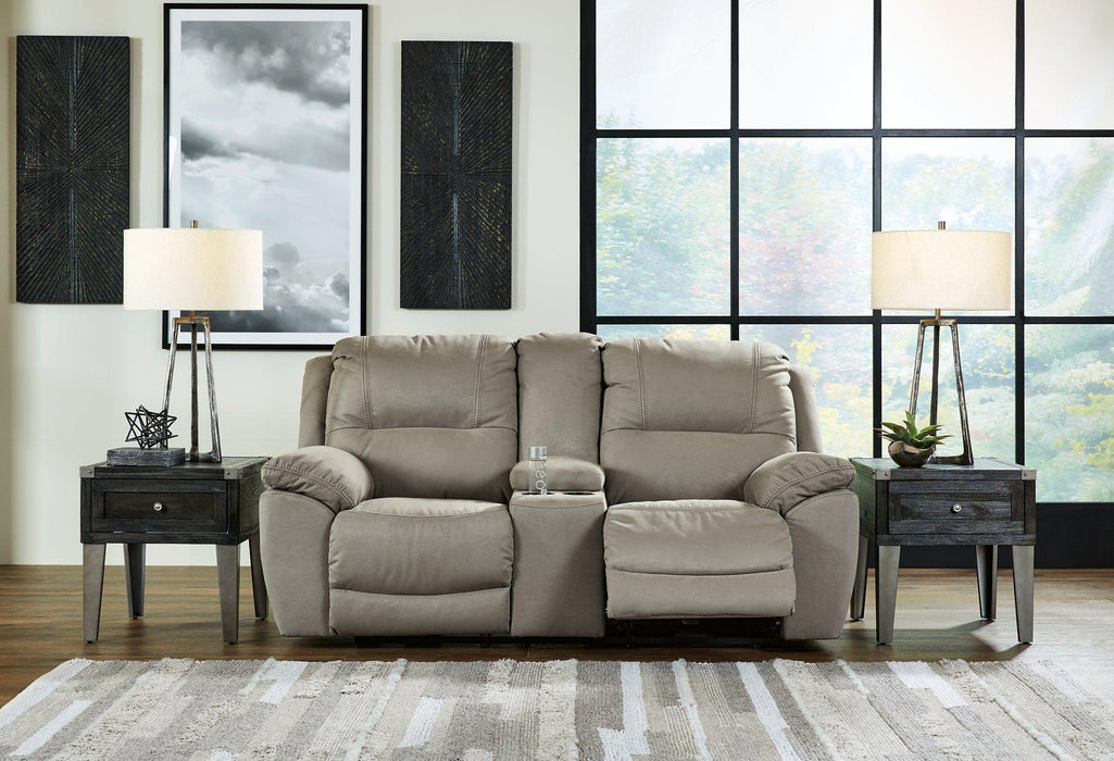 Next-Gen Gaucho Reclining Loveseat with Console - Dow Furniture (ME)