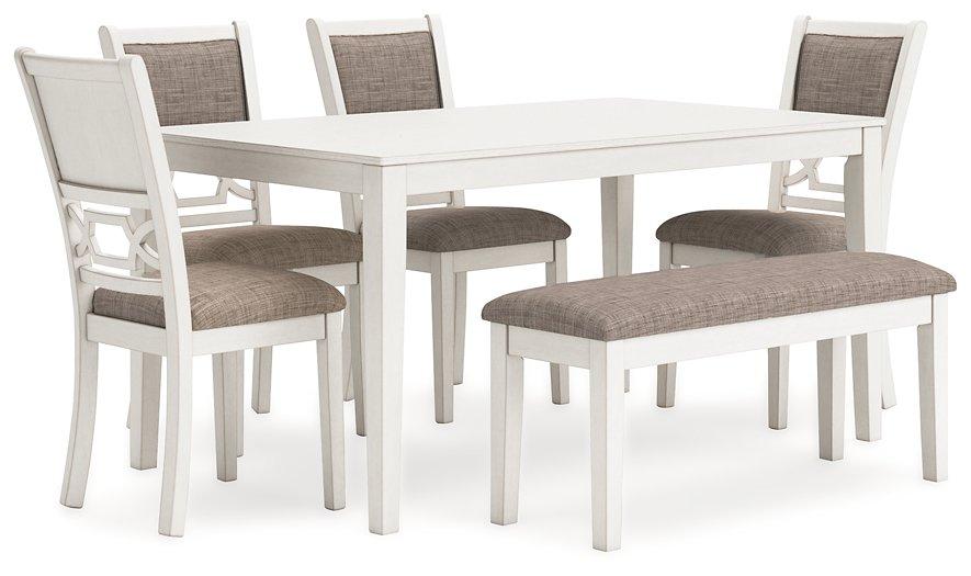 Erinberg Dining Table and 4 Chairs and Bench (Set of 6) - Dow Furniture (ME)