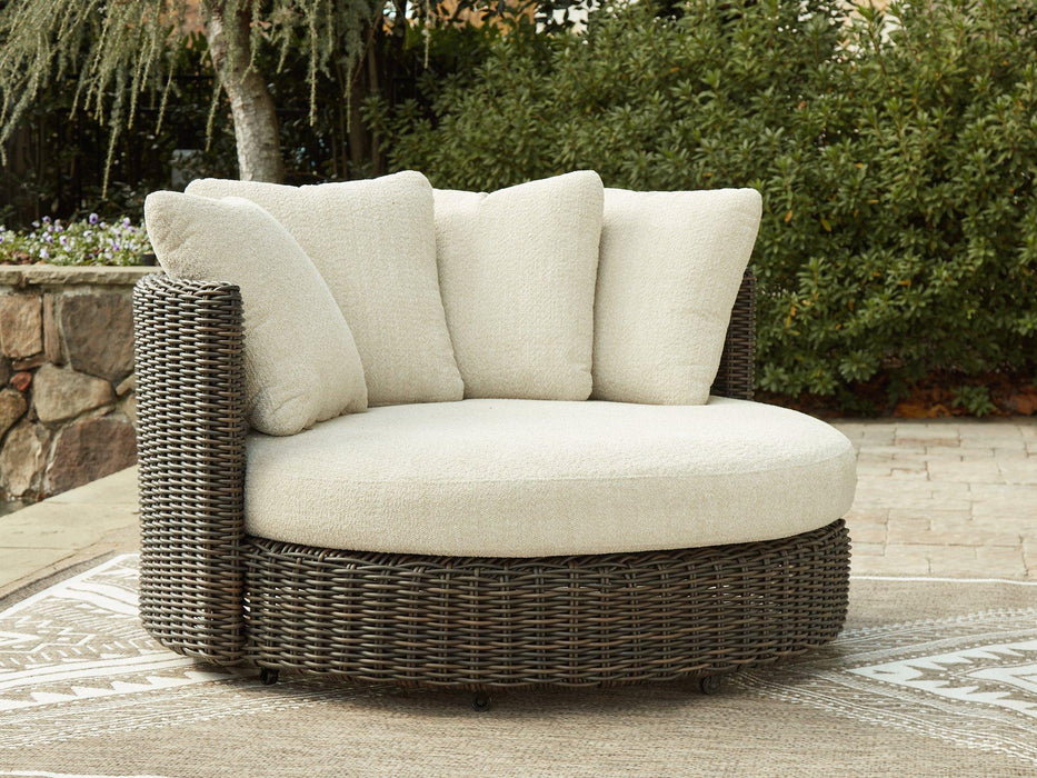 Kimora Outdoor Swivel Lounge Chair with Cushion - Dow Furniture (ME)