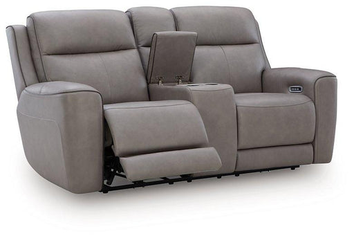 5Z-Comfort Power Reclining Loveseat with Console - Dow Furniture (ME)