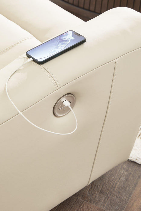 Dahlmoore Power Reclining Loveseat with Console - Dow Furniture (ME)