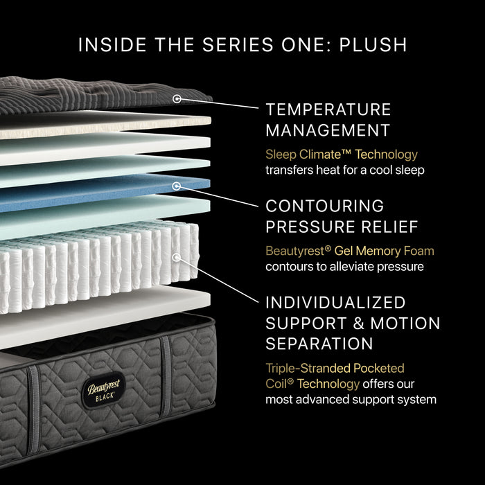 Beautyrest Black Series Plush Mattress - Dow Furniture (ME)
