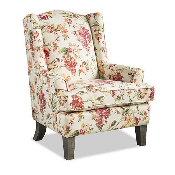 ANDREA WING CHAIR- 0170R - Dow Furniture (ME)