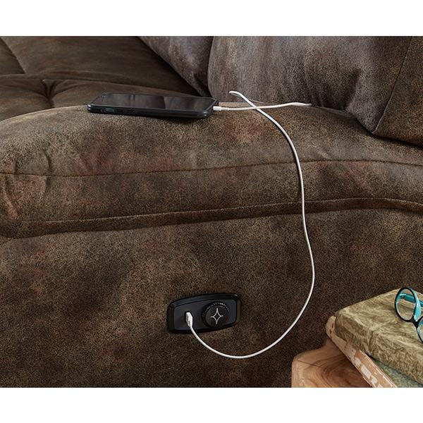 ARIAL COLLECTION POWER HEAD TILT RECLINING CONVERSATION SOFA- U660RZ4 - Dow Furniture (ME)
