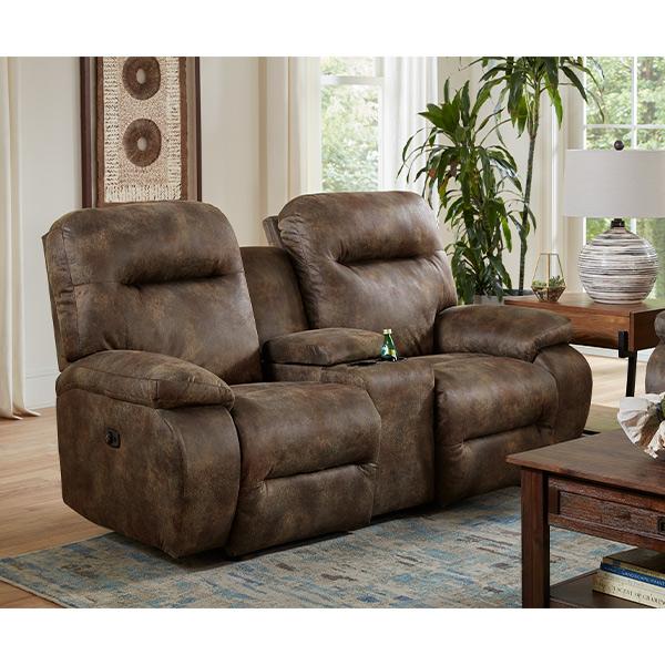 ARIAL LOVESEAT POWER HEAD TILT SPACE SAVER CONSOLE LOVESEAT - L660RY4 - Dow Furniture (ME)