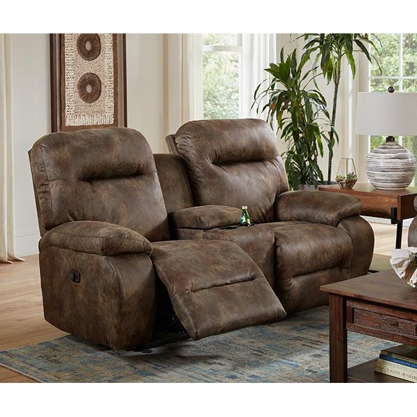 ARIAL LOVESEAT POWER ROCKING CONSOLE LOVESEAT- L660RQ7 - Dow Furniture (ME)
