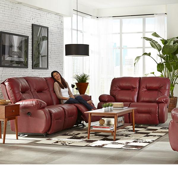 BRINLEY COLLECTION POWER RECLINING CONVERSATION SOFA- U700RP4 - Dow Furniture (ME)