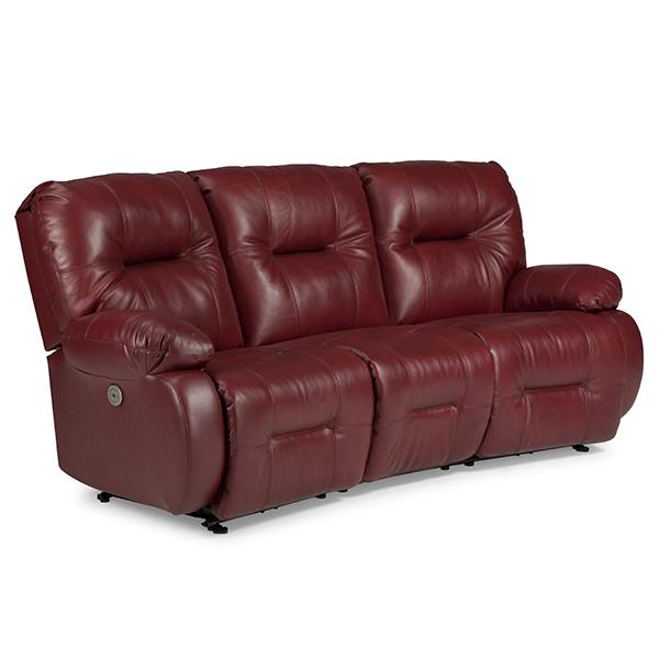 BRINLEY COLLECTION LEATHER SPACE SAVER CONVERSATION SOFA- U700CA4