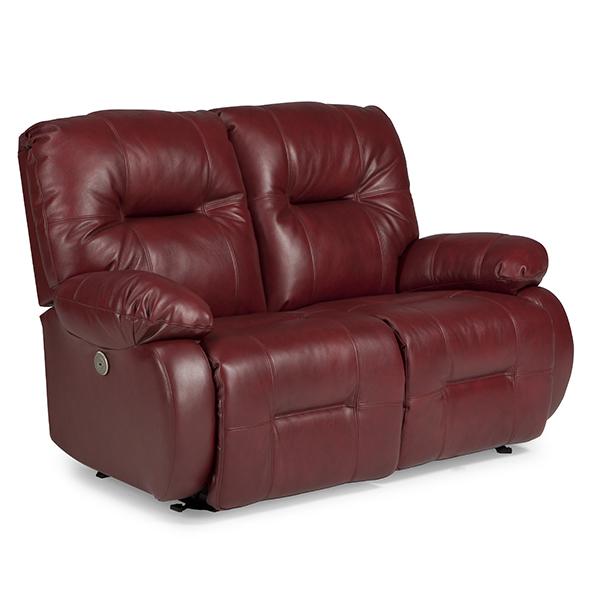 BRINLEY LOVESEAT LEATHER POWER HEAD TILT SPACE SAVER CONSOLE LOVESEAT - L700CY4