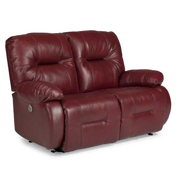 BRINLEY LOVESEAT LEATHER POWER SPACE SAVER LOVESEAT- L700CP4 - Dow Furniture (ME)