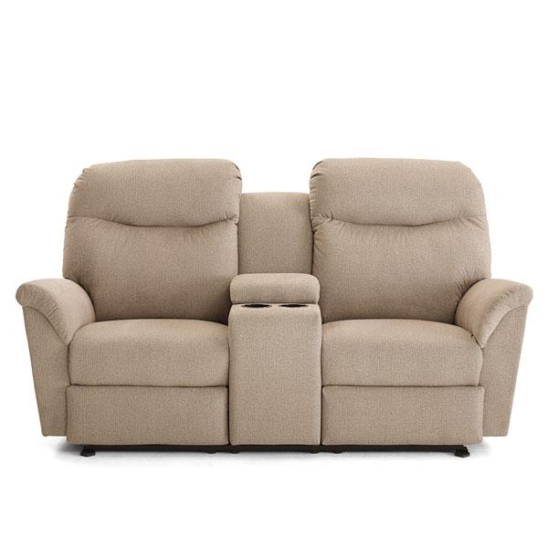CAITLIN LOVESEAT LEATHER POWER SPACE SAVER CONSOLE LOVESEAT- L420CQ4 - Dow Furniture (ME)