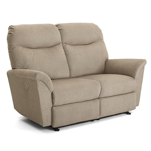 CAITLIN LOVESEAT LEATHER ROCKING CONSOLE LOVESEAT- L420CC7 - Dow Furniture (ME)