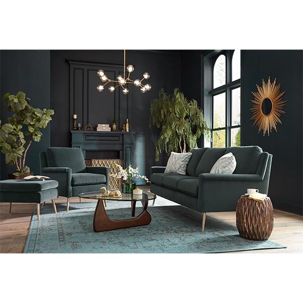 DACEY COLLECTION LEATHER STATIONARY SOFA- S11RLU - Dow Furniture (ME)