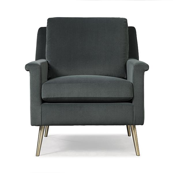 DACEY LEATHER CLUB CHAIR- C11BGLU - Dow Furniture (ME)