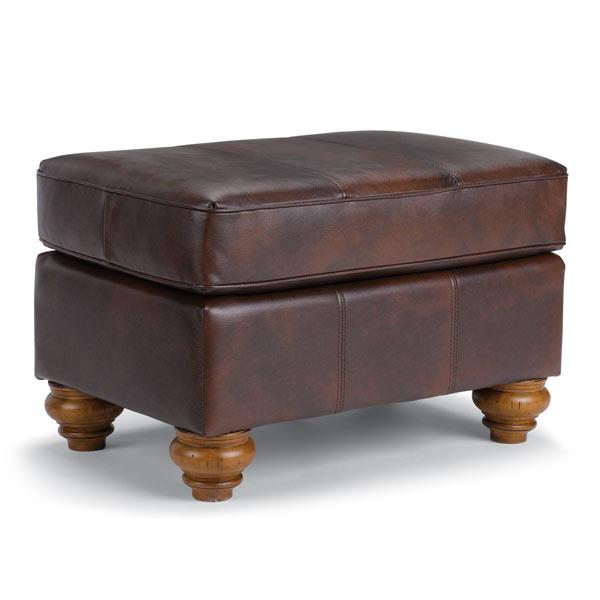 F64 LEATHER OTTOMAN- F64DWLU - Dow Furniture (ME)