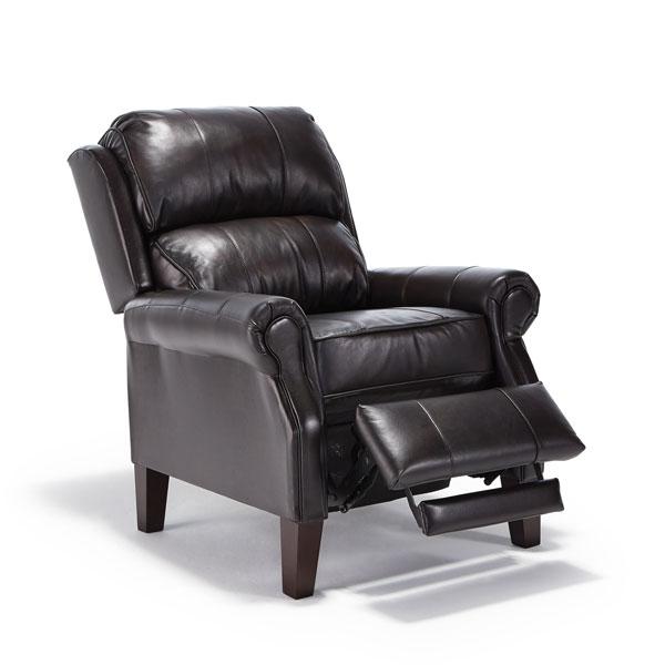 JOANNA LEATHER HIGH LEG RECLINER - 0L20ELU - Dow Furniture (ME)