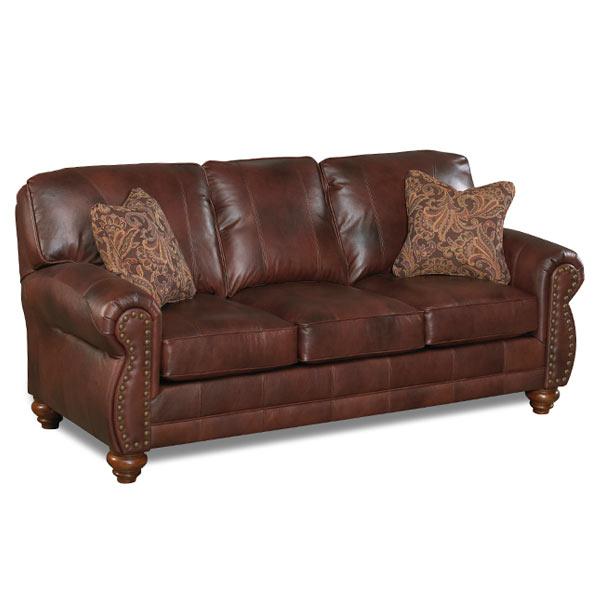 NOBLE COLLECTION LEATHER STATIONARY SOFA- S64DWLU