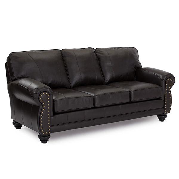 NOBLE COLLECTION LEATHER STATIONARY SOFA- S64DWLU - Dow Furniture (ME)