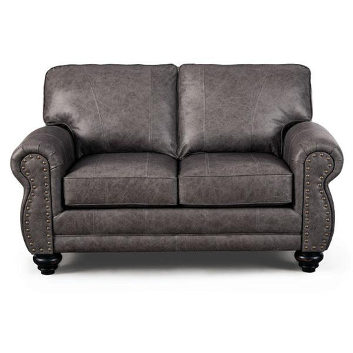 NOBLE LOVESEAT LEATHER STATIONARY LOVESEAT- L64ELU - Dow Furniture (ME)