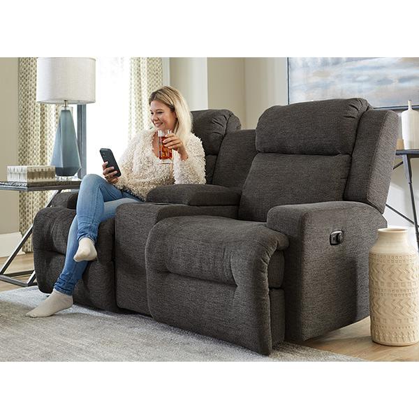 O'NEIL LOVESEAT ROCKING CONSOLE LOVESEAT- L920RC7 - Dow Furniture (ME)
