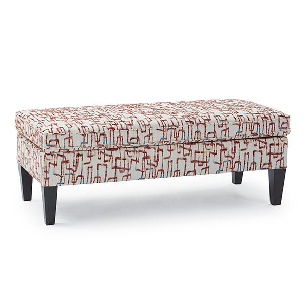 PEONY STORAGE OTTOMAN- 9910R - Dow Furniture (ME)