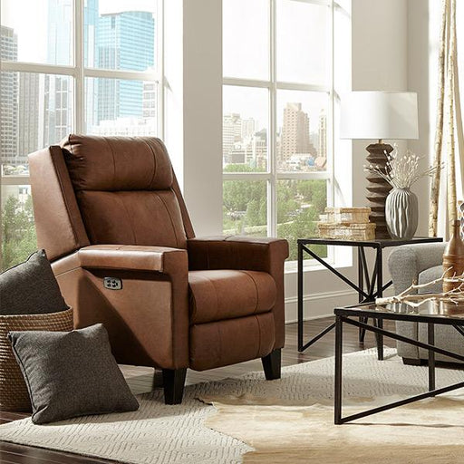 PRIMA LEATHER POWER HEAD TILT HIGH LEG RECLINER - 3LZ40ELU - Dow Furniture (ME)