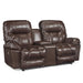 RETREAT LOVESEAT LEATHER ROCKING CONSOLE LOVESEAT- L800CC7 - Dow Furniture (ME)
