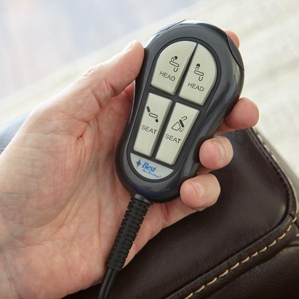 SEDGEFIELD LEATHER POWER HEAD TILT ROCKER RECLINER- 9AZ67LV - Dow Furniture (ME)