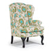 SYLVIA QUEEN ANNE WING CHAIR- 0710R - Dow Furniture (ME)