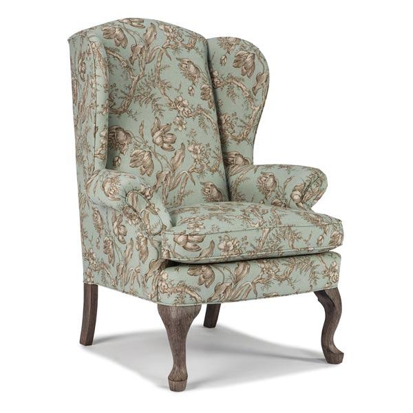 SYLVIA QUEEN ANNE WING CHAIR- 0710DC - Dow Furniture (ME)
