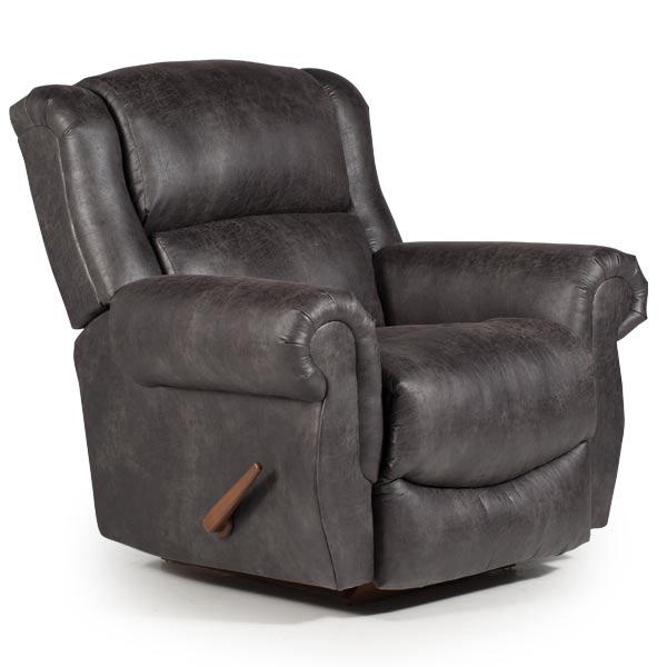 TERRILL LEATHER ROCKER RECLINER- 8N77LU