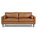 TRAFTON COLLECTION LEATHER STATIONARY SOFA W/2 PILLOWS- S10DWLU - Dow Furniture (ME)