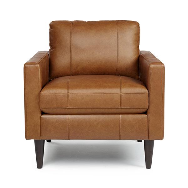 TRAFTON LEATHER CLUB CHAIR- C10RLU - Dow Furniture (ME)