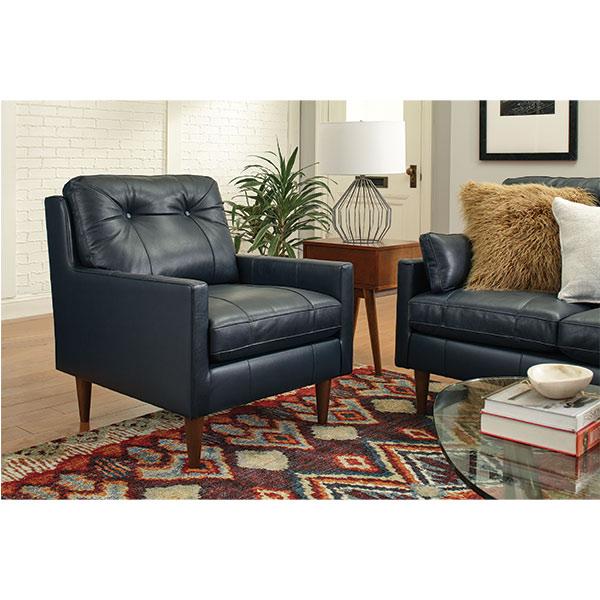 TREVIN LEATHER CLUB CHAIR- C38DWLU