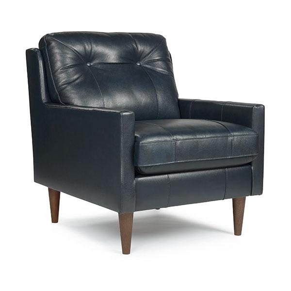 TREVIN LEATHER CLUB CHAIR- C38BGLU