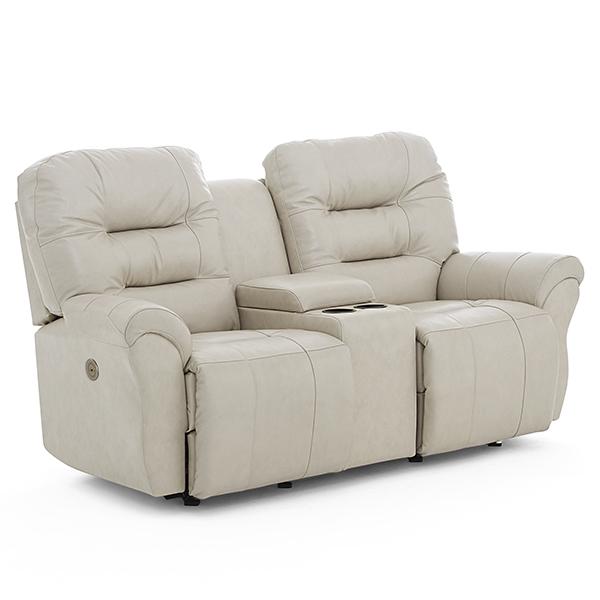 UNITY LOVESEAT LEATHER SPACE SAVER CONSOLE LOVESEAT- L730CC4 - Dow Furniture (ME)