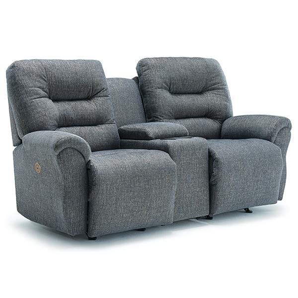 UNITY LOVESEAT LEATHER SPACE SAVER CONSOLE LOVESEAT- L730CC4 - Dow Furniture (ME)