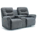 UNITY LOVESEAT LEATHER SPACE SAVER CONSOLE LOVESEAT- L730CC4 - Dow Furniture (ME)