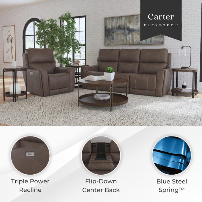 Flexsteel Carter Power Reclining Sofa Redefining Comfort and Innovati