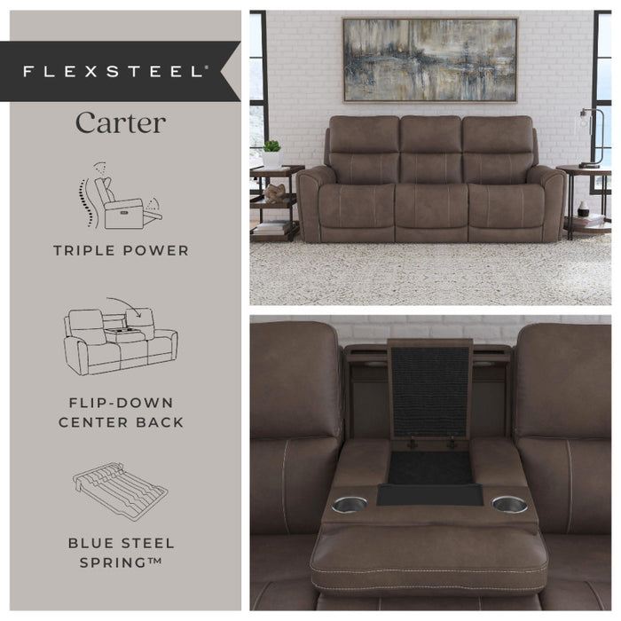 Flexsteel Carter Power Reclining Sofa Redefining Comfort and Innovati