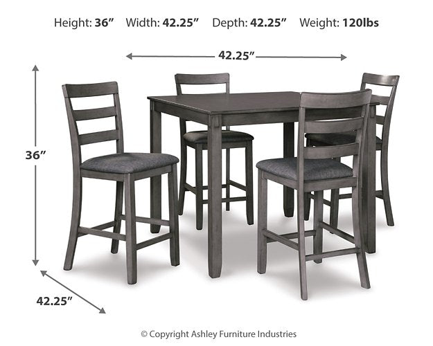 Bridson Counter Height Dining Table and Bar Stools (Set of 5) - Dow Furniture (ME)