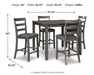 Bridson Counter Height Dining Table and Bar Stools (Set of 5) - Dow Furniture (ME)