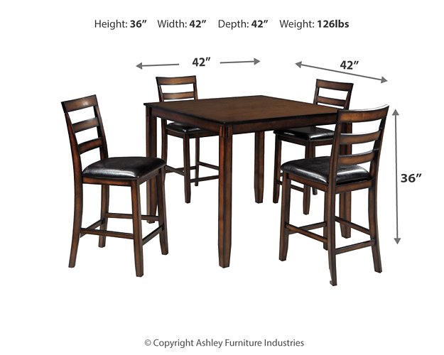 Coviar Counter Height Dining Table and Bar Stools (Set of 5) - Dow Furniture (ME)