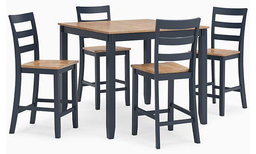 Gesthaven Counter Height Dining Table and 4 Barstools (Set of 5) - Dow Furniture (ME)