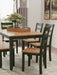 Gesthaven Dining Table with 4 Chairs and Bench (Set of 6) - Dow Furniture (ME)