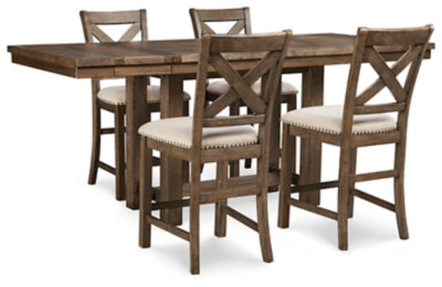 Moriville Counter Height Dining Set - Dow Furniture (ME)