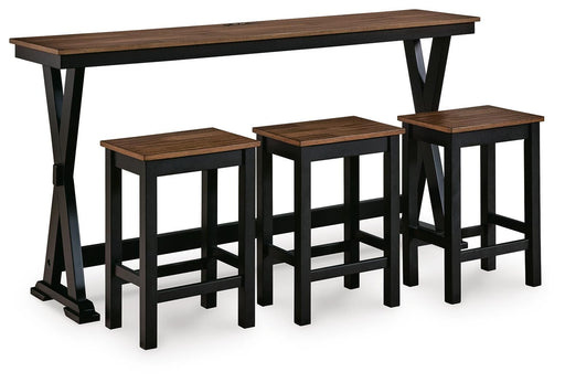 Wildenauer Counter Height Dining Table and 3 Barstools Set - Dow Furniture (ME)