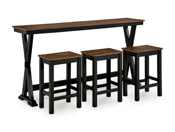 Wildenauer Counter Height Dining Table and 3 Barstools Set - Dow Furniture (ME)