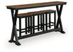 Wildenauer Counter Height Dining Table and 3 Barstools Set - Dow Furniture (ME)