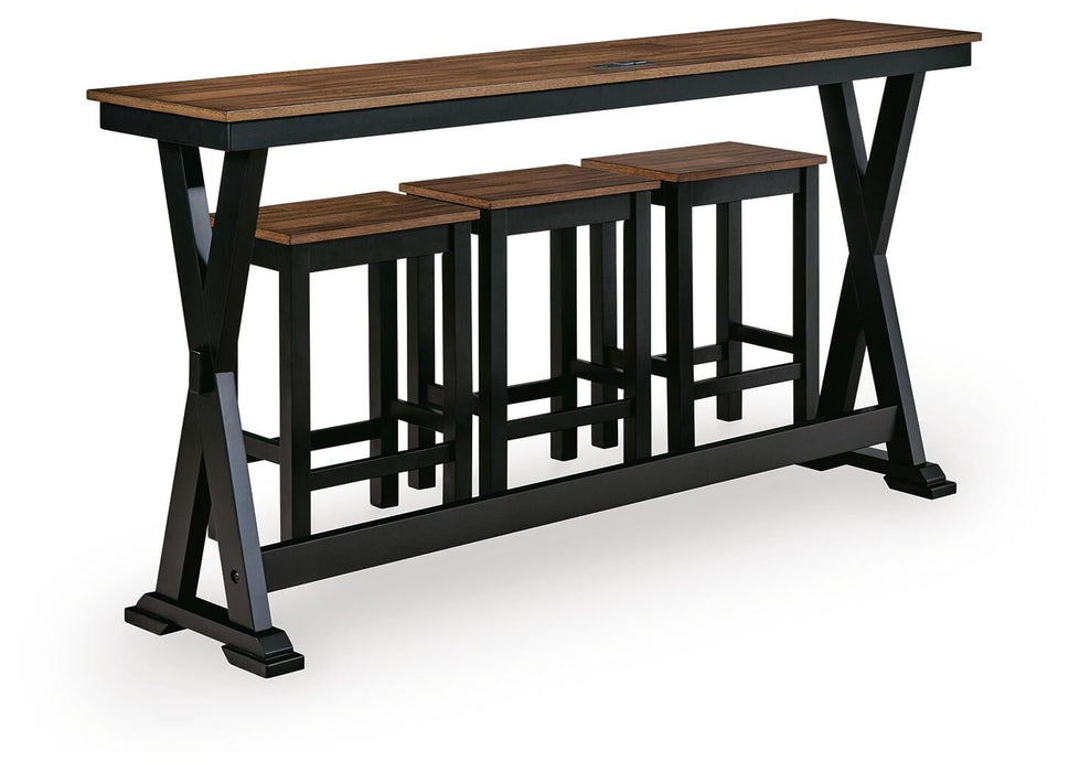 Wildenauer Counter Height Dining Table and 3 Barstools Set - Dow Furniture (ME)